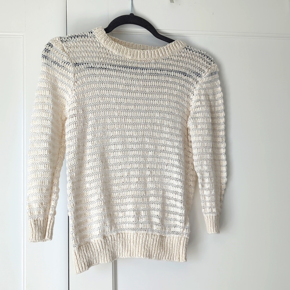 Theory cream summer knit summer sweater